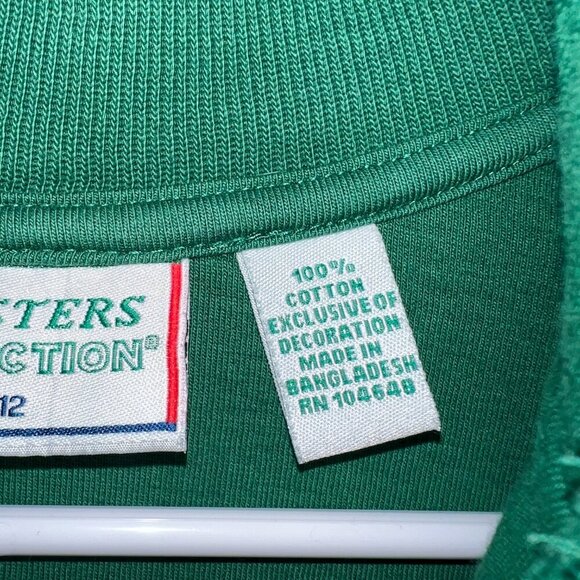 Masters Golf Collection Kid's 1/4 Zip Pullover Green Size 10/12 - Picture 5 of 5